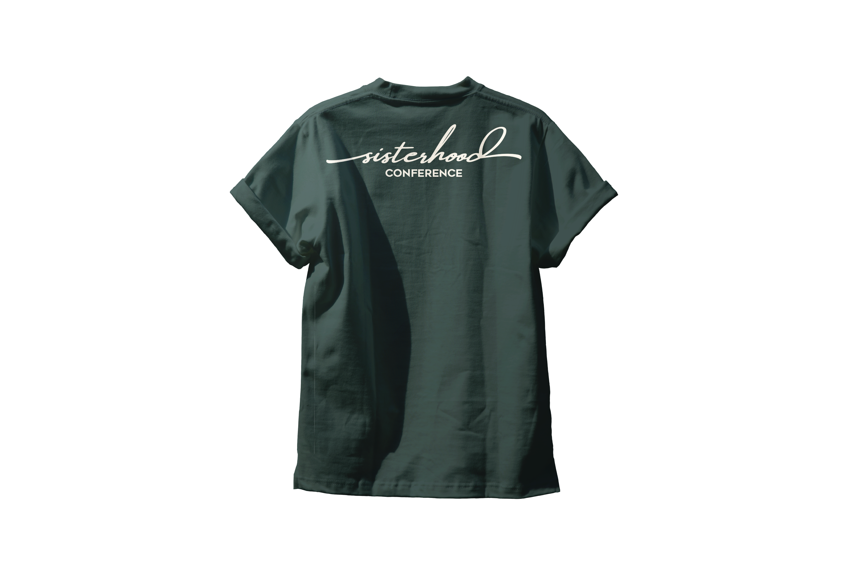 Camiseta verde bosque de Sisterhood Conference, vista posterior